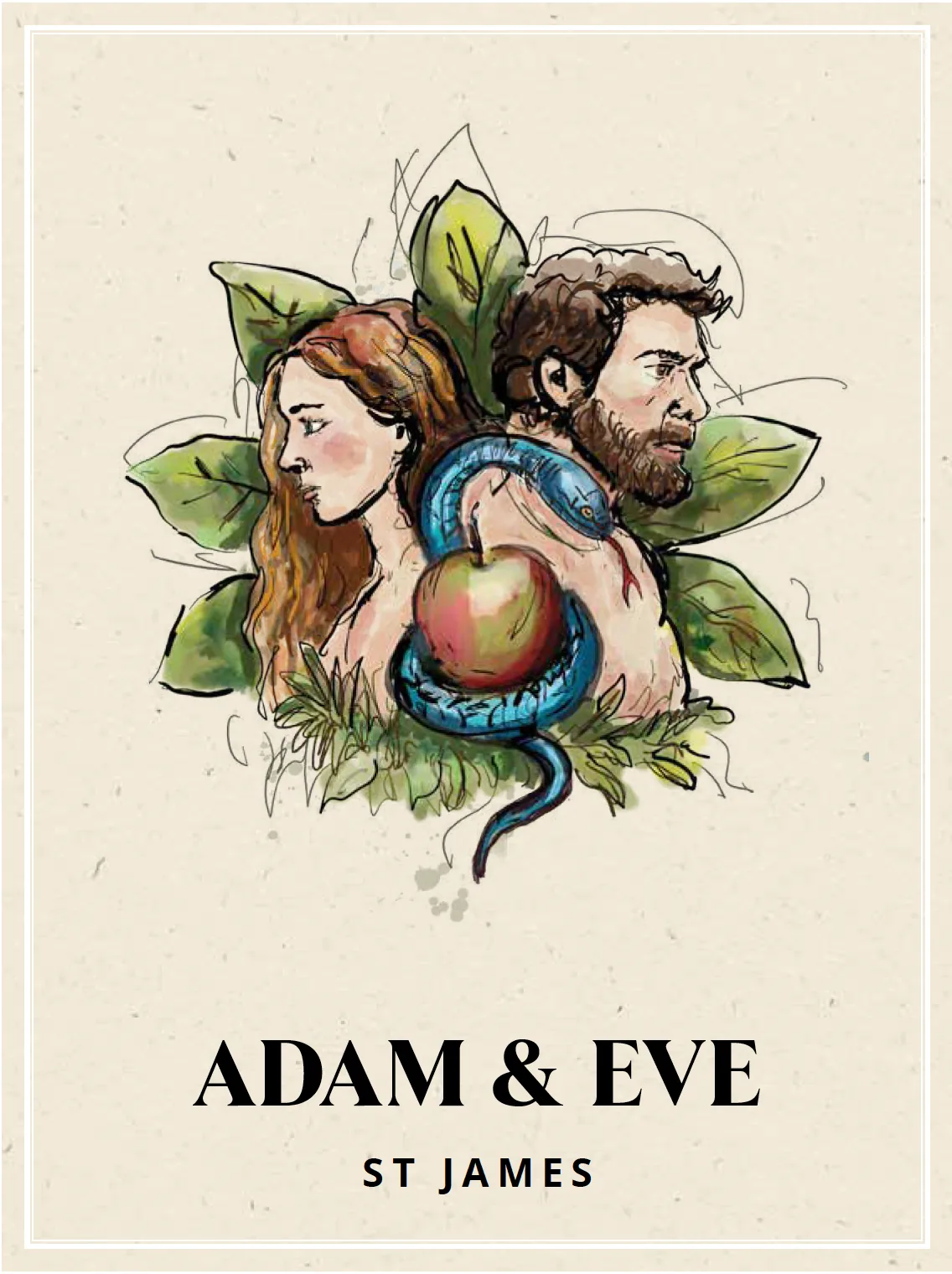 Illustrated Adam and Eve pub sign for the Adam and Eve in St James’s
